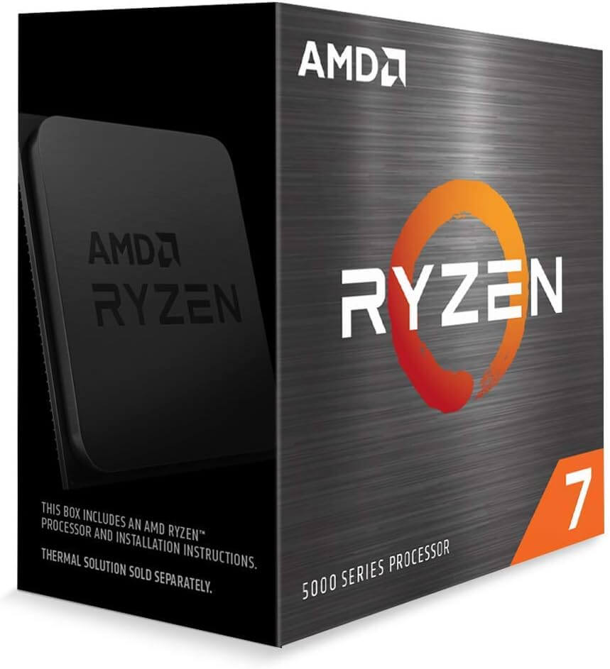 Processeur AMD Ryzen 7 5800X boîte de produit avec instructions d'installation.