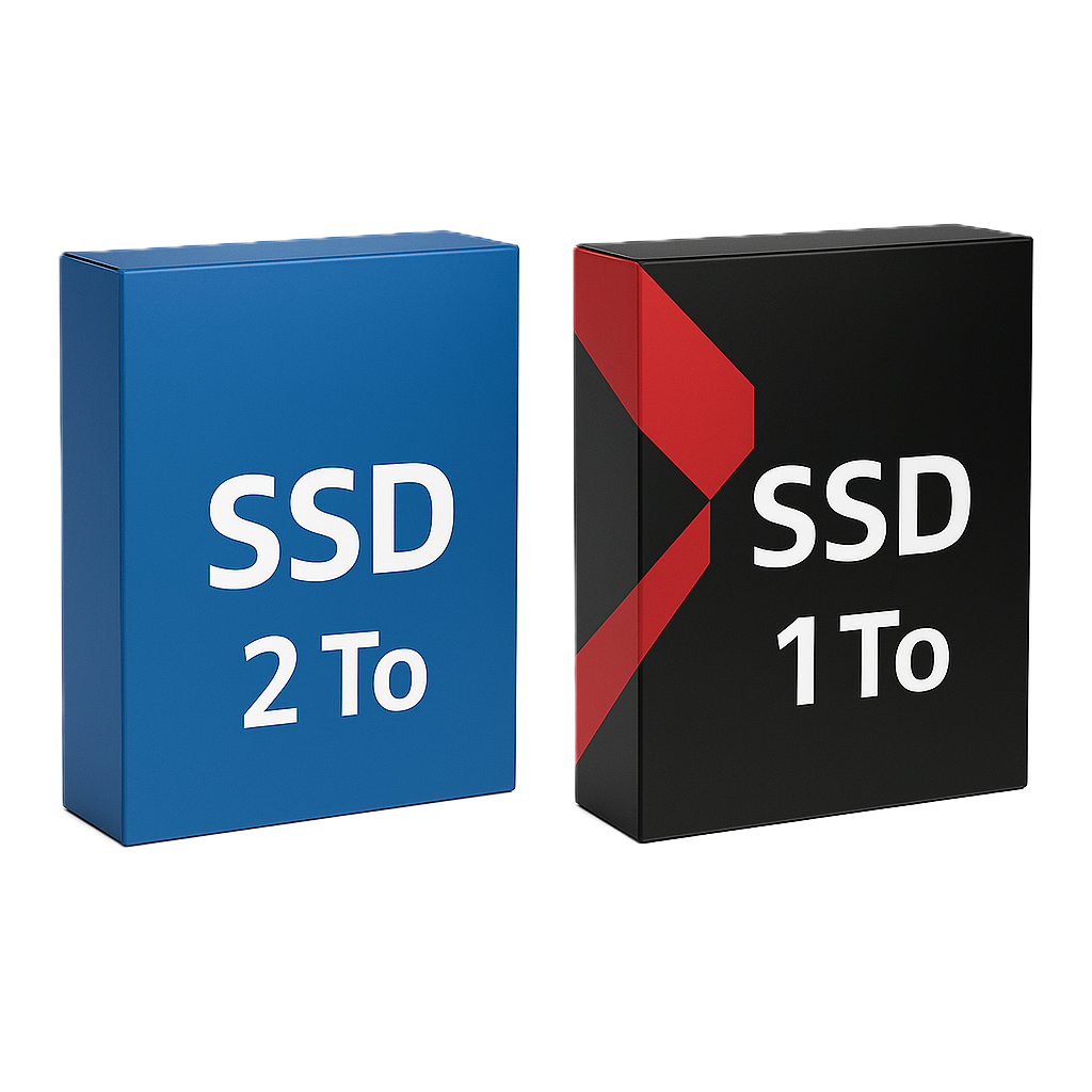 SSD Samsung 990 EVO+ 2 To en format M.2, affichant le design noir et le logo Samsung.