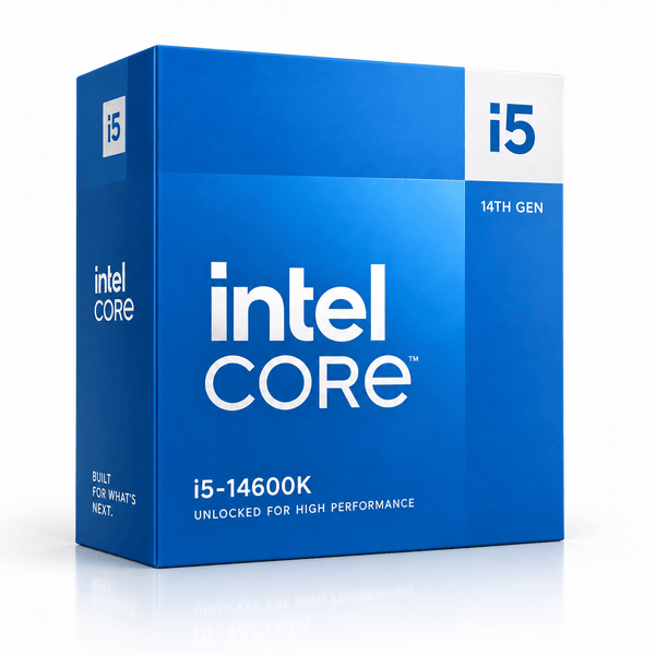 Boîte Intel Core i5-14600K processeur, 14e génération, déverrouillé pour des performances élevées.