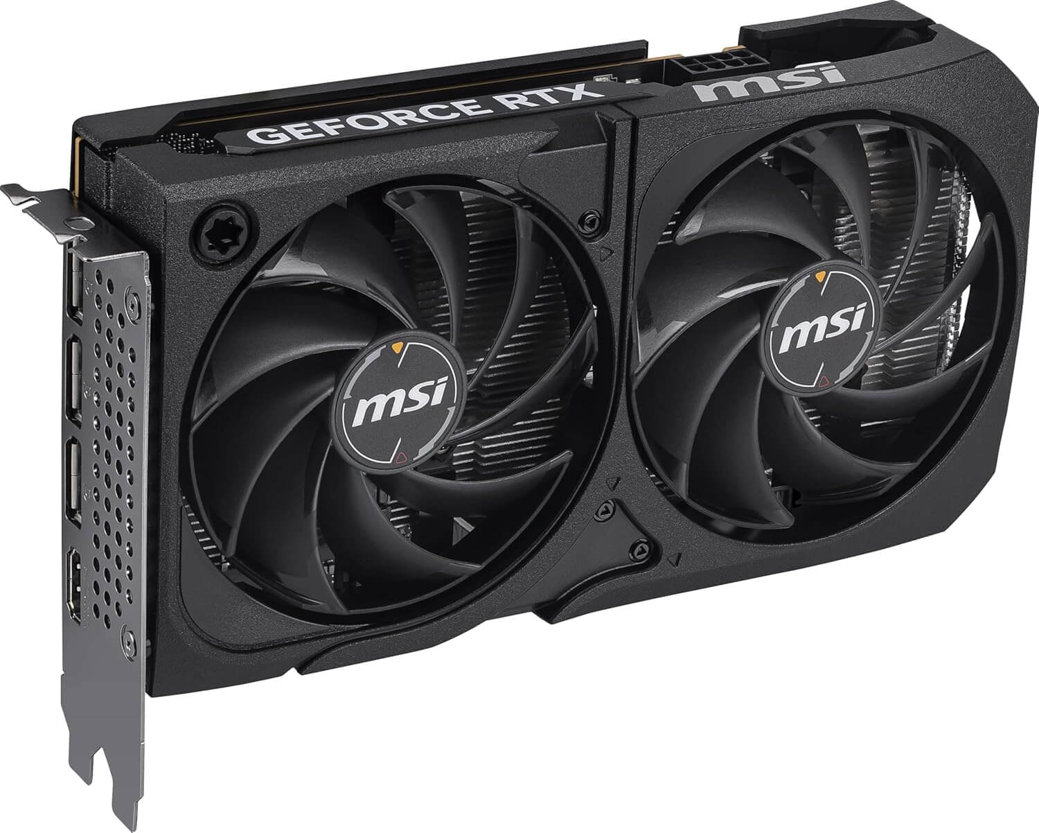 MSI NVIDIA GeForce RTX 5050 graphique avec deux ventilateurs pour performance silencieuse et refroidissement optimal.