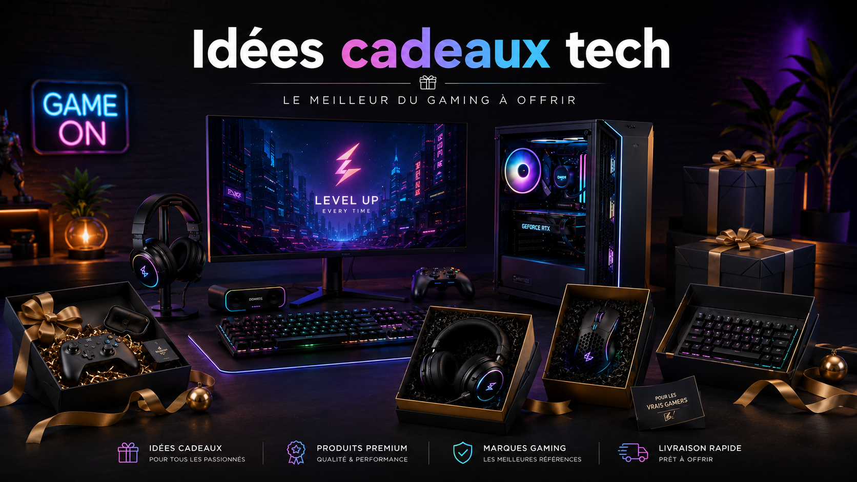 Idées cadeaux tech 2026 : les meilleurs cadeaux pour un passionné de gaming et d'high-tech