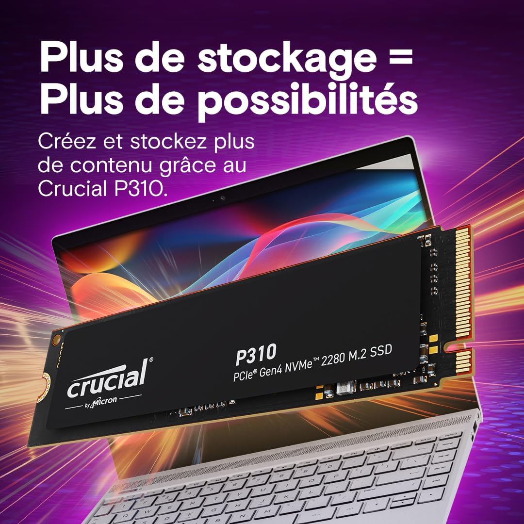 Crucial P310 1 To PCIe Gen4 NVMe M.2 2280 SSD