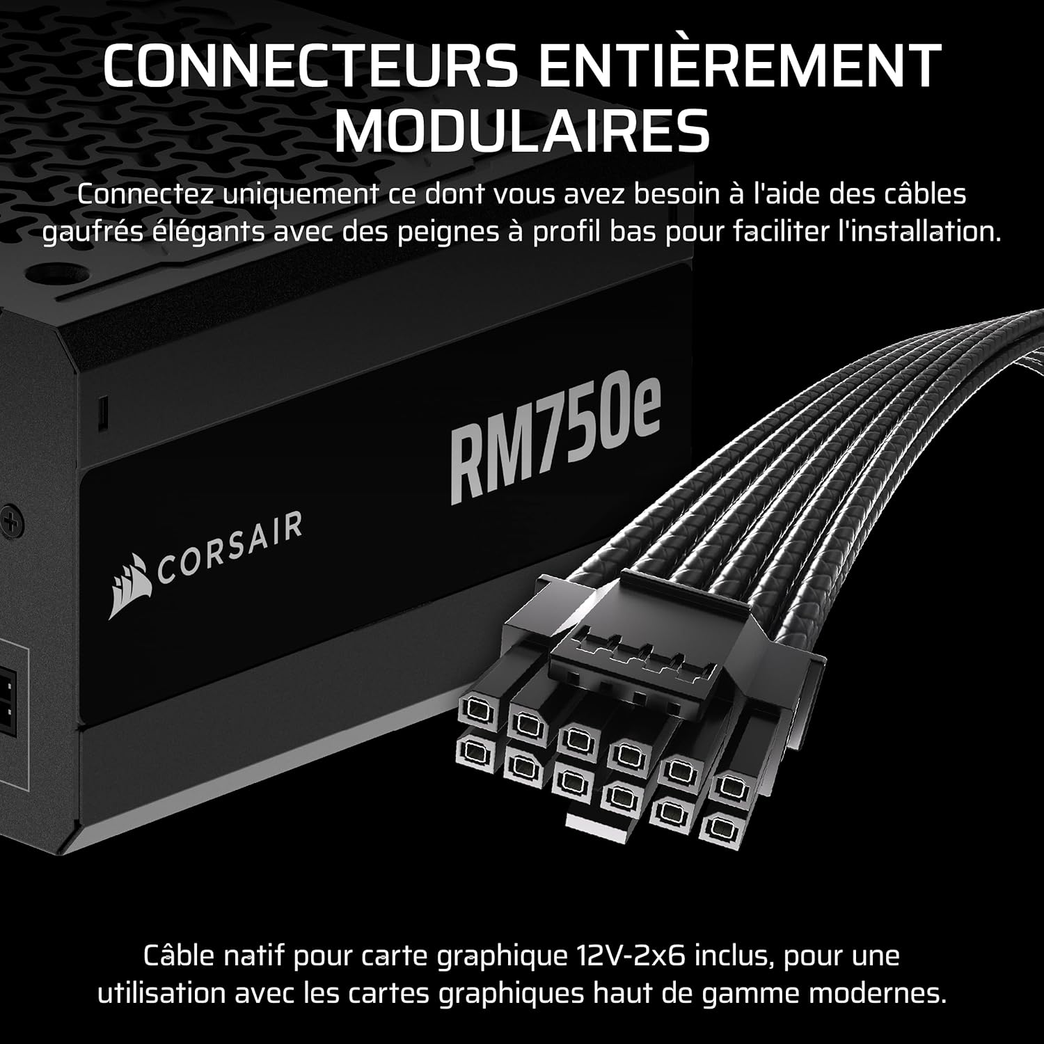 CORSAIR RM750e (2025) – Alimentation 750W 80 PLUS Gold