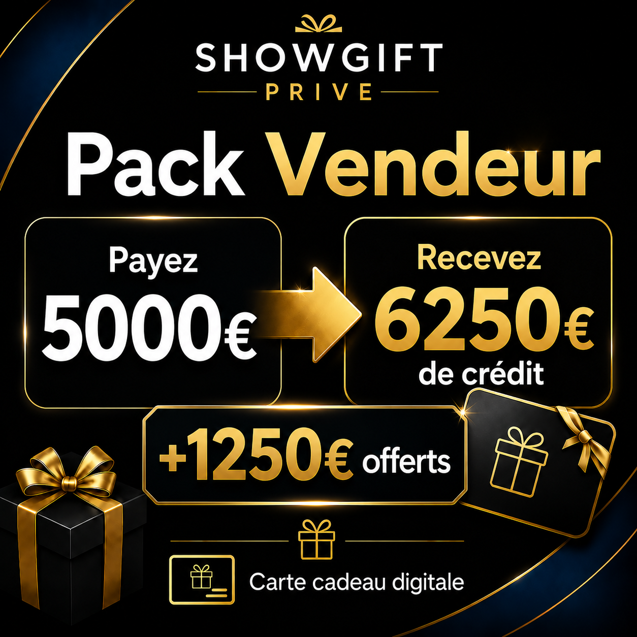 Pack Vendeur – 1250€ offerts