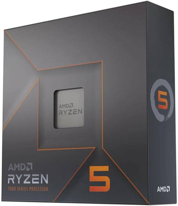 Boîte du processeur AMD Ryzen 5 7600X de série 7000 avec design AMD Ryzen.
