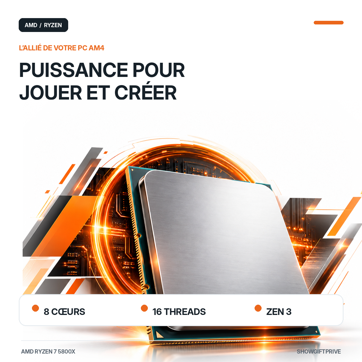 AMD Ryzen 7 5800X bénéfices gaming création 8 cœurs 16 threads