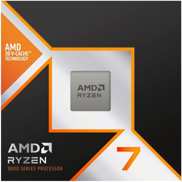 AMD Ryzen 7 9800X3D Processeur avec technologie 3D V-Cache et design moderne