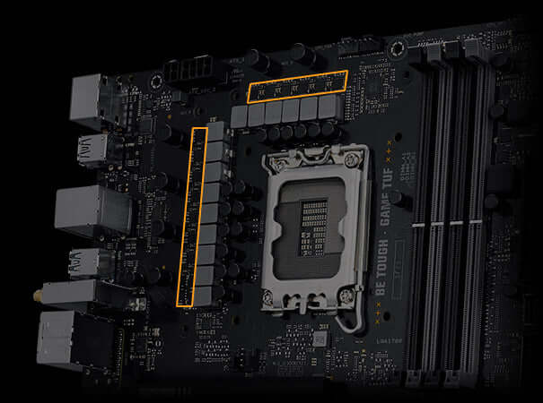 ASUS TUF Gaming B760-PLUS WiFi alimentation 12+1 DrMOS et refroidissement VRM