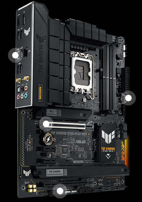 ASUS TUF Gaming B760-PLUS WiFi connectivité PCIe 5.0 USB-C et M.2