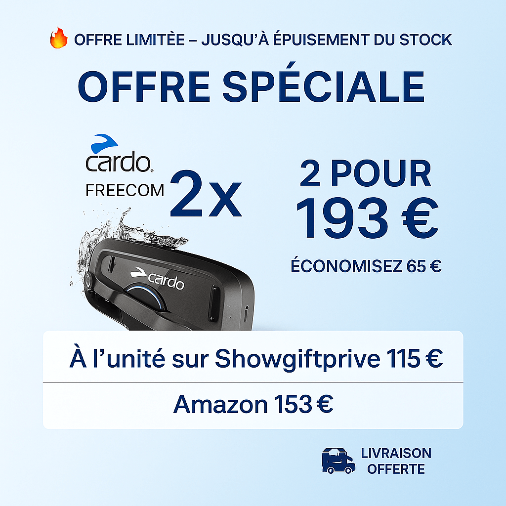 2 Intercom Cardo FREECOM 2X - JBL offre spéciale avec réduction, unité à 115€ sur Showgiftprive