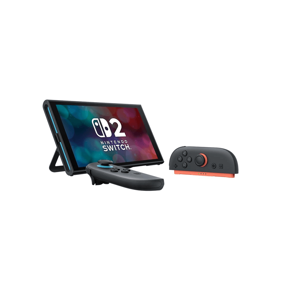 Console Nintendo Switch 2 avec écran amélioré et manette, expérience de jeu hybride portable.