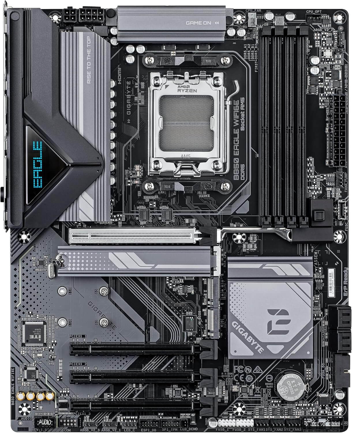 GIGABYTE B850 Eagle WIFI6E motherboard featuring advanced connectivity and sturdy design for AMD Ryzen processors.