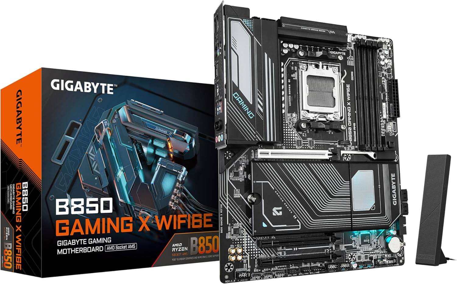 GIGABYTE B850 Gaming X WiFi6E carte mère avec boîte, conçue pour processeurs AMD Ryzen série 9000.