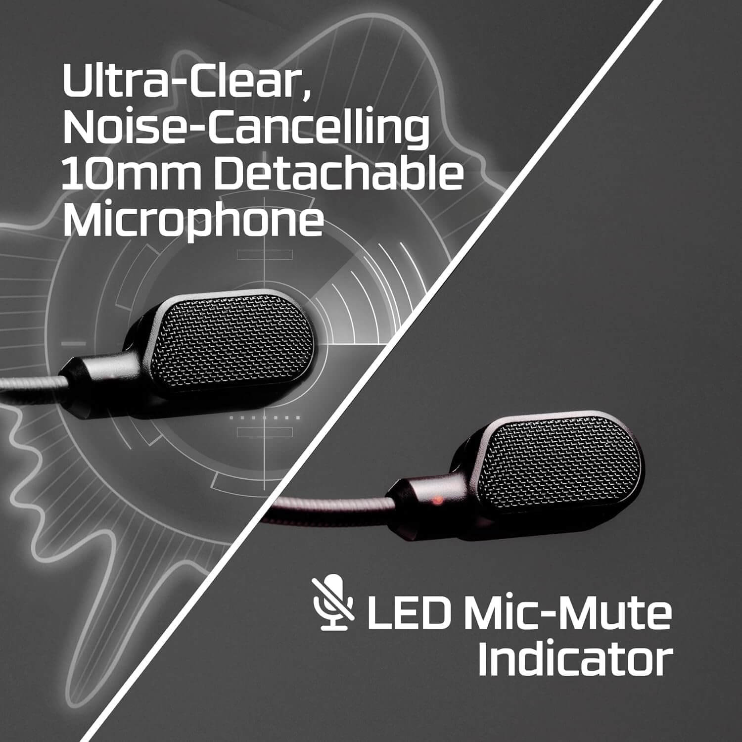 Microphone du HyperX Cloud III avec indicateur LED de sourdine, captation ultra claire et annulation de bruit.