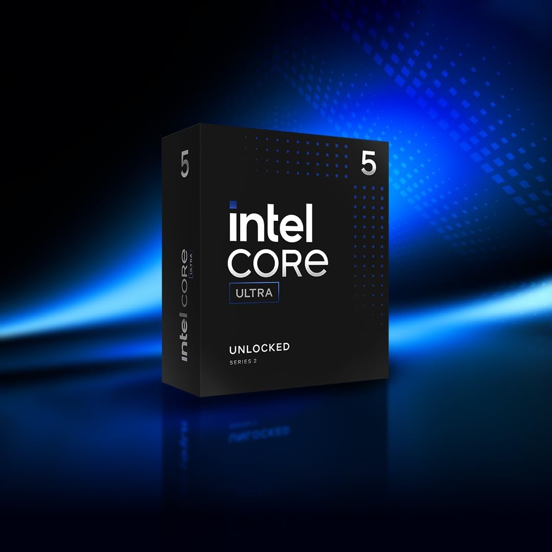 Boîte de l'Intel Core Ultra 5 245K, processeur déverrouillé pour performances élevées.
