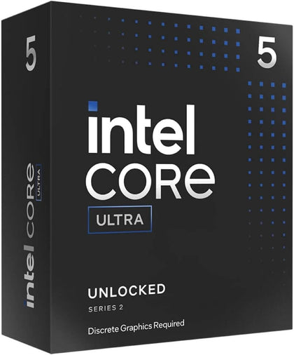 Boîte du processeur Intel Core Ultra 5 245KF, modèle moderne et performant, conçu pour le gaming.