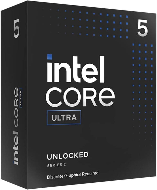 Boîte du processeur Intel Core Ultra 5 245KF, modèle moderne et performant, conçu pour le gaming.