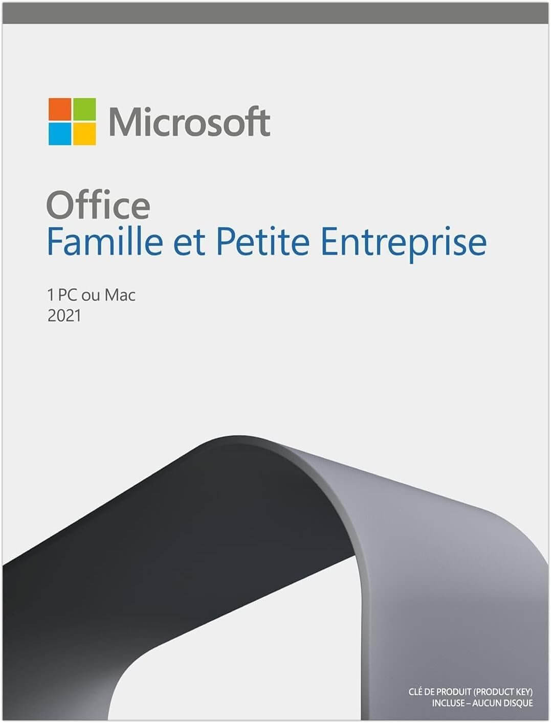 Image of Office Famille et Petite Entreprise 2021 packaging for 1 PC or Mac.