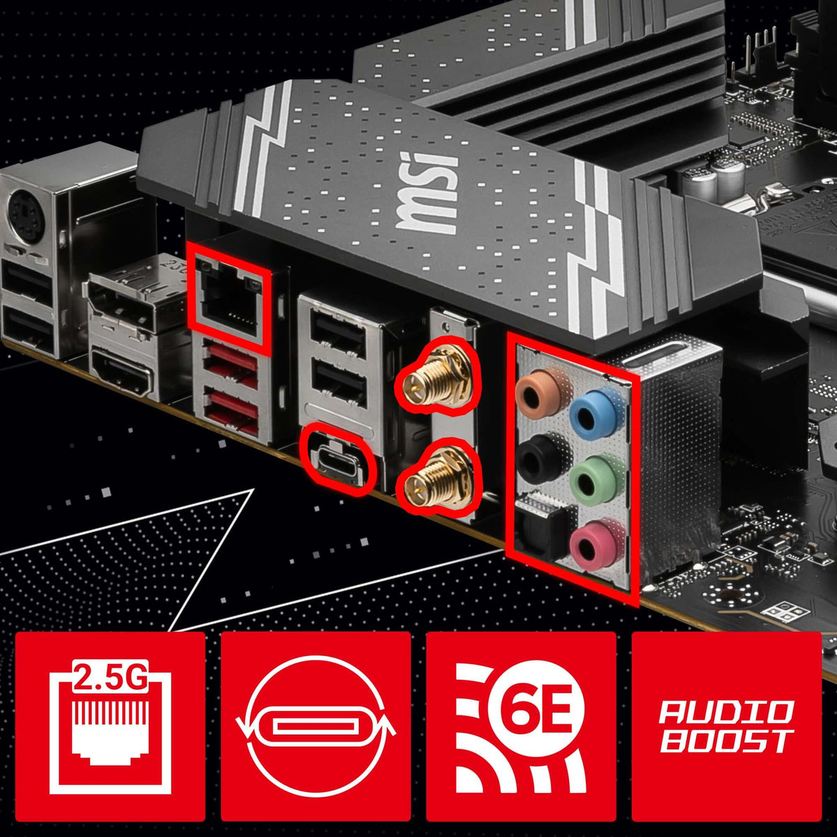 MSI B760 Gaming Plus WiFi avec Wi-Fi 6E, LAN 2,5G, USB-C et Audio Boost