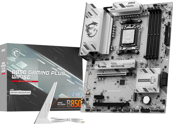 MSI B850 Gaming Plus WIFI6E Carte mère ATX avec antenne, idéale pour les processeurs AMD Ryzen.