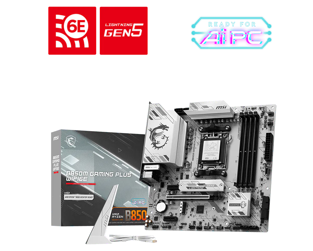 MSI B850M GAMING PLUS WIFI6E carte mère Micro-ATX AM5 vue principale