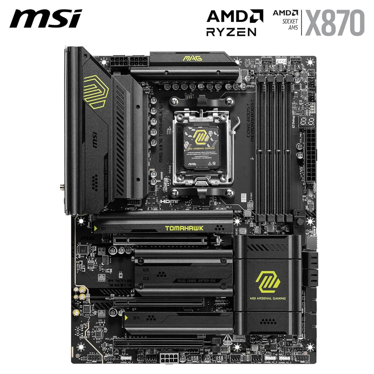 MSI MAG X870 Tomahawk WiFi carte mère pour processeurs AMD Ryzen sur socket AM5