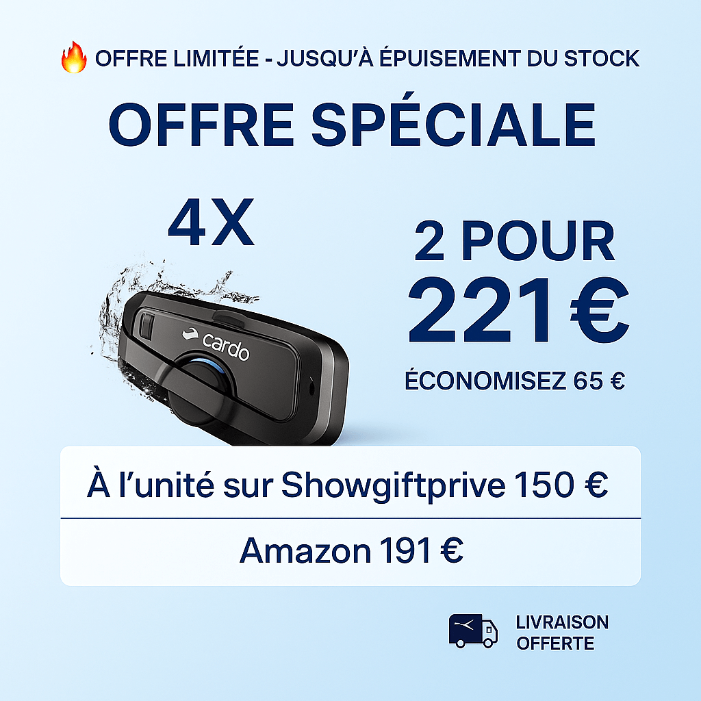 2 Intercom Cardo FREECOM 4X - JBL spéciale à 2 pour 221 € avec évaluation de prix à l'unité