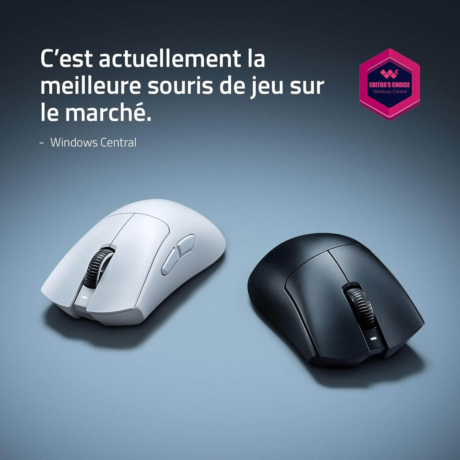 Razer DeathAdder V4 Pro, souris de jeu sans fil, ergonomique, capteur Razer Focus Pro 35K, basée sur l'avis de Windows Central.