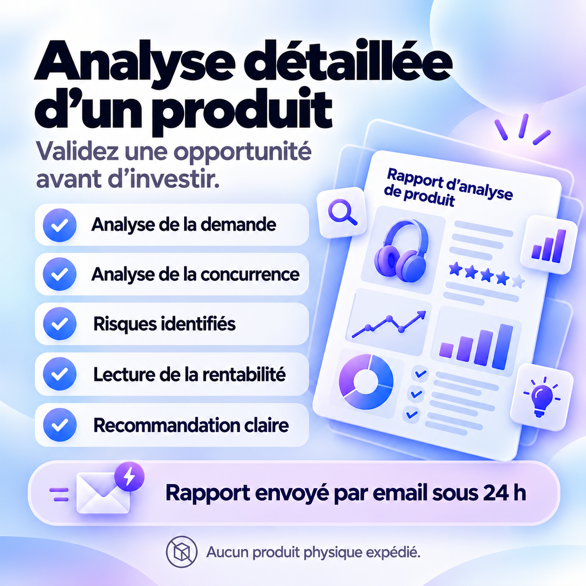 Analyse détaillée d’un produit – bénéfices et rapport sous 24 h